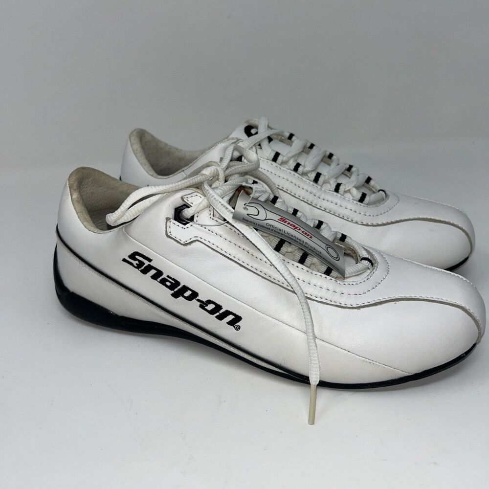 Snap-on Tools Racing Shoes White BlackMen’s Size 7 Style Throttle